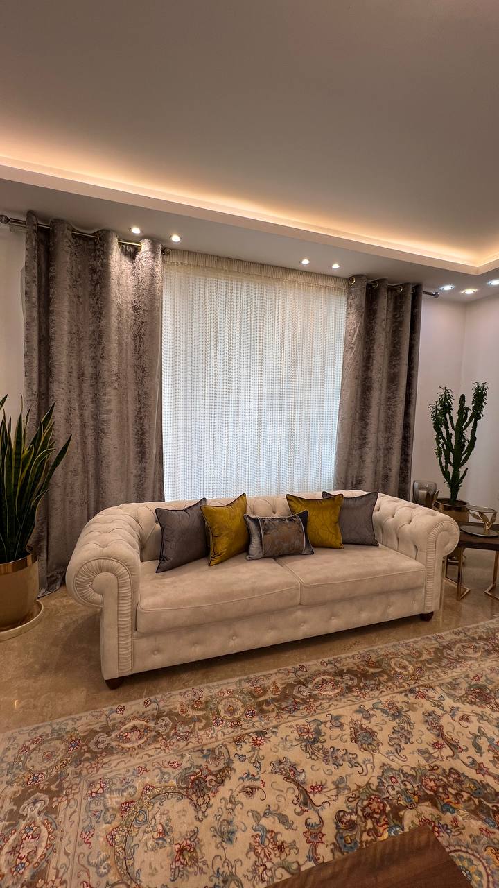 پنل پرده طوسی