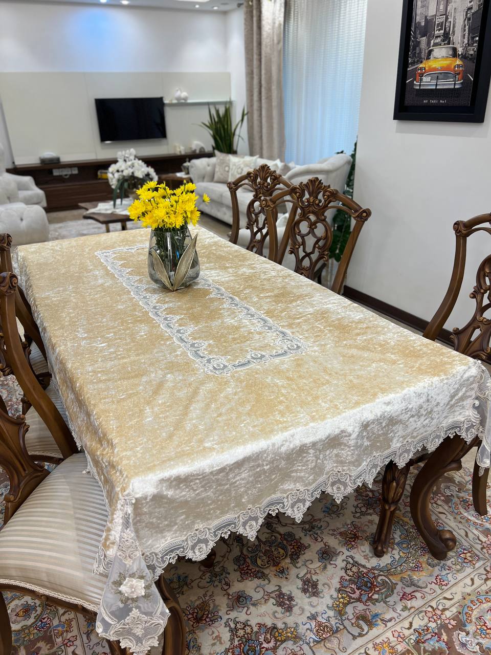 رومیزی بزرگ دانتل