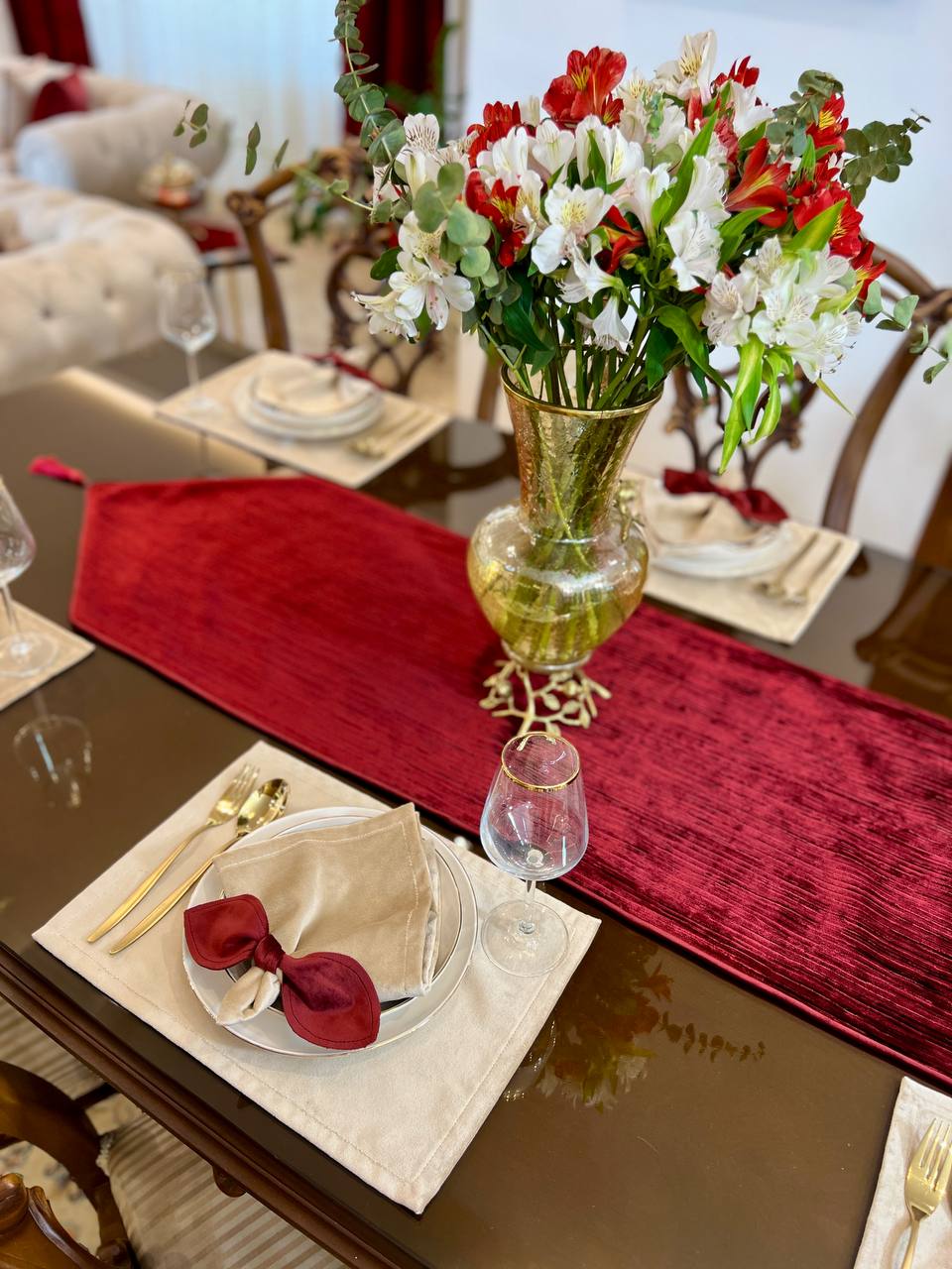 ست کامل غذاخوری مخمل شاهان