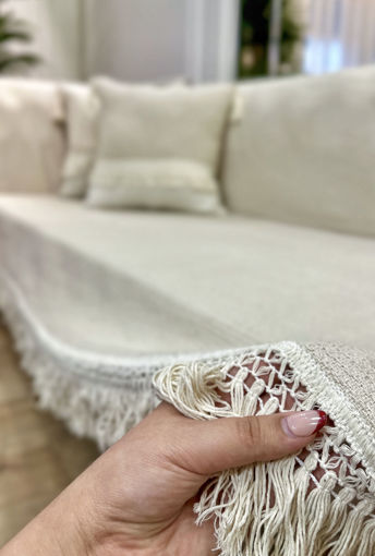 کاور مبل 3 متری کتان نخ