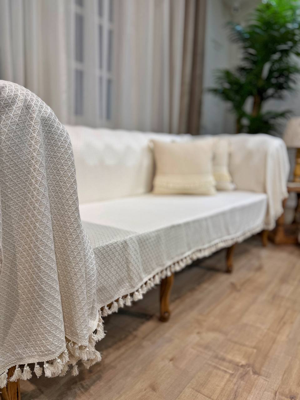 کاور مبل حصیری شاین ست 7 نفره