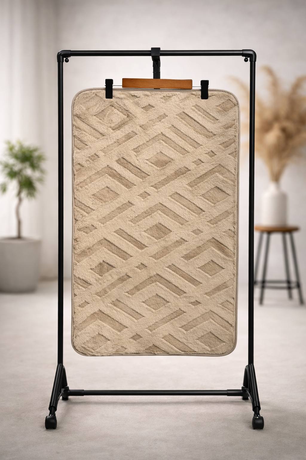 پادری خز لوزی قهوه ای