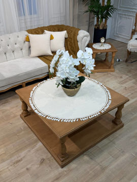 رومیزی گرد حصیری