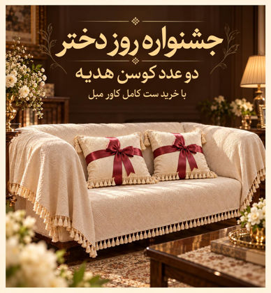 جشنواره روز دختر آقای طرح؛ دو عدد کوسن هدیه با خرید ست کاور مبل