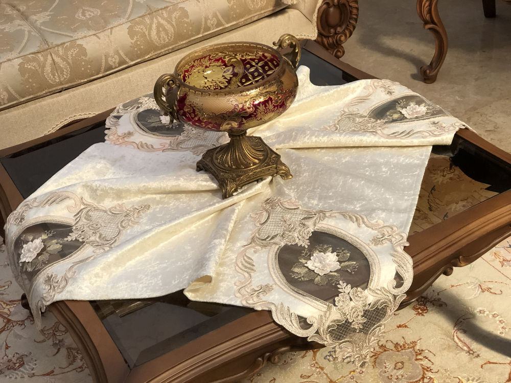 کاربرد رومیزی‌های دانتل ترکیه‌ای فروشگاه آقای طرح